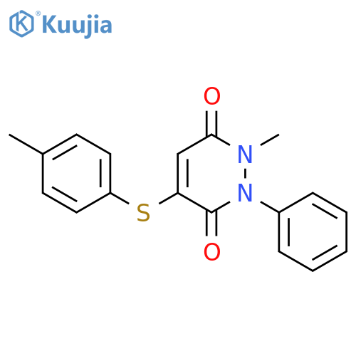 3,6-Pyridazinedione,1,2-dihydro-1-methyl-4-[(4-methylphenyl)thio]-2-phenyl- structure