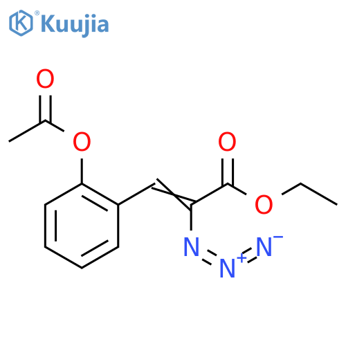 2-Propenoic acid, 3-[2-(acetyloxy)phenyl]-2-azido-, ethyl ester structure
