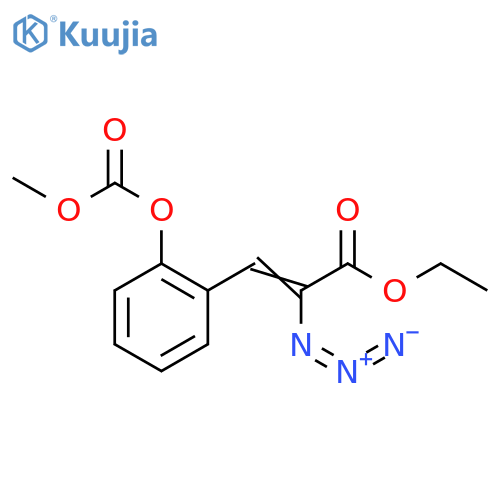 2-Propenoic acid, 2-azido-3-[2-[(methoxycarbonyl)oxy]phenyl]-, ethyl ester structure