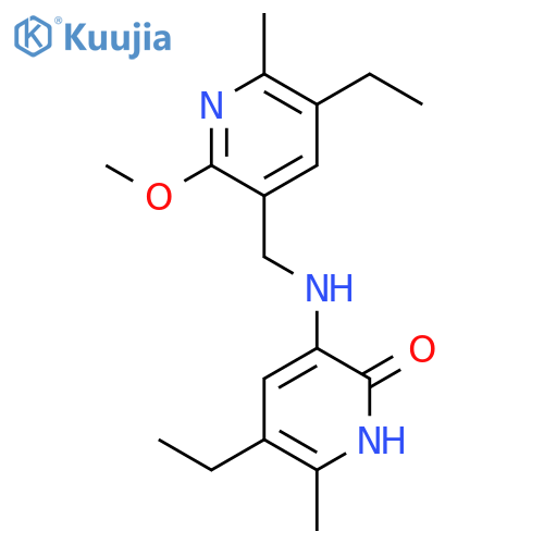 5-ethyl-3-{[(5-ethyl-2-methoxy-6-methylpyridin-3-yl)methyl]amino}-6-methylpyridin-2(1H)-one structure