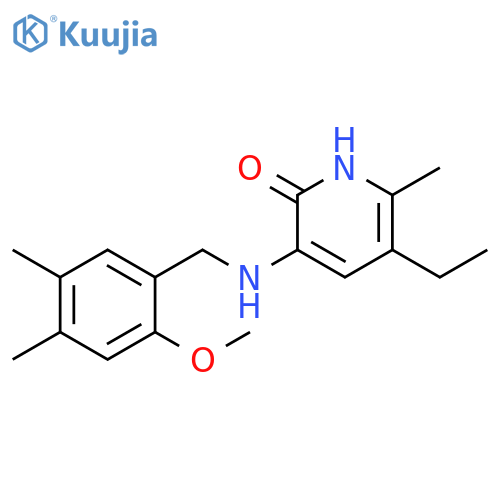 2(1H)-Pyridinone,5-ethyl-3-[[(2-methoxy-4,5-dimethylphenyl)methyl]amino]-6-methyl- structure