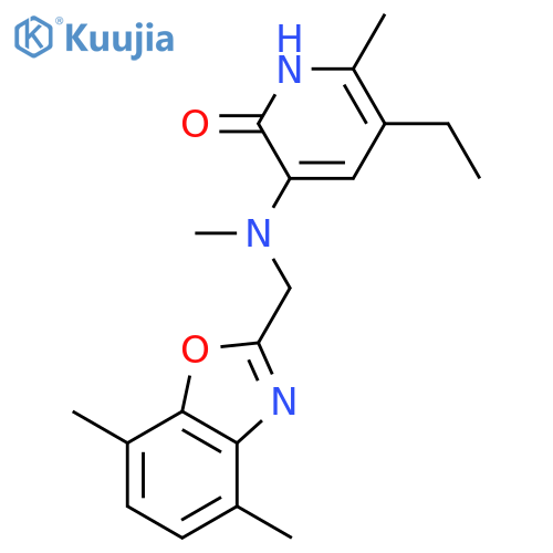 2(1H)-Pyridinone,3-[[(4,7-dimethyl-2-benzoxazolyl)methyl]methylamino]-5-ethyl-6-methyl- structure