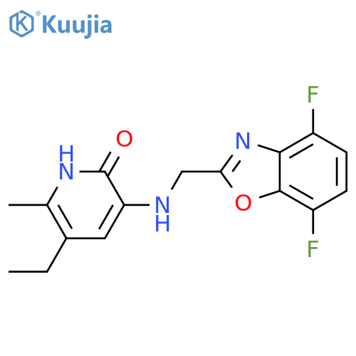 2(1H)-Pyridinone,3-[[(4,7-difluoro-2-benzoxazolyl)methyl]amino]-5-ethyl-6-methyl- structure