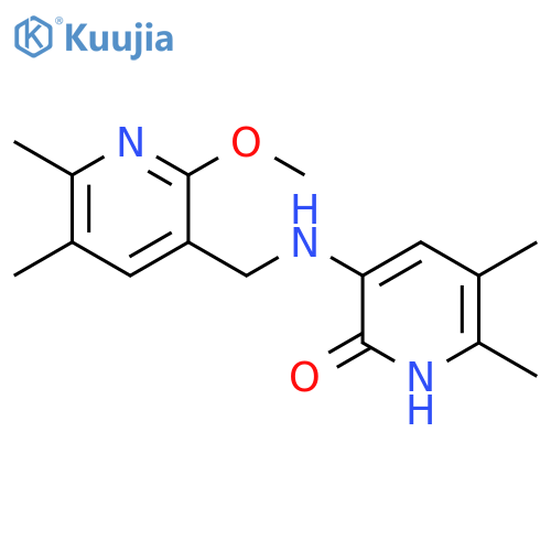 2(1H)-Pyridinone,3-[[(2-methoxy-5,6-dimethyl-3-pyridinyl)methyl]amino]-5,6-dimethyl- structure