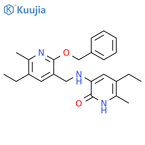 2(1H)-Pyridinone,5-ethyl-3-[[[5-ethyl-6-methyl-2-(phenylmethoxy)-3-pyridinyl]methyl]amino]-6-methyl- structure