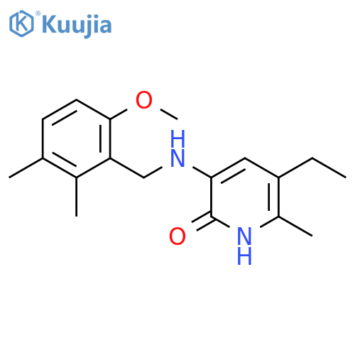 2(1H)-Pyridinone,5-ethyl-3-[[(6-methoxy-2,3-dimethylphenyl)methyl]amino]-6-methyl- structure