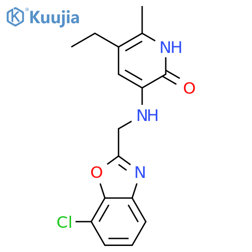 2(1H)-Pyridinone,3-[[(7-chloro-2-benzoxazolyl)methyl]amino]-5-ethyl-6-methyl- structure