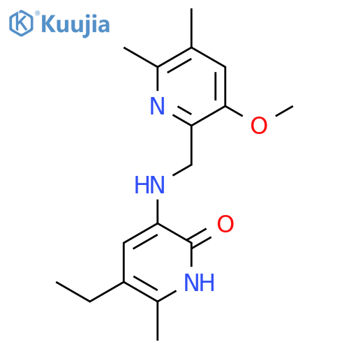 5-ethyl-3-{[(3-methoxy-5,6-dimethylpyridin-2-yl)methyl]amino}-6-methylpyridin-2(1H)-one structure