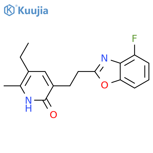 2(1H)-Pyridinone, 5-ethyl-3-[2-(4-fluoro-2-benzoxazolyl)ethyl]-6-methyl- structure
