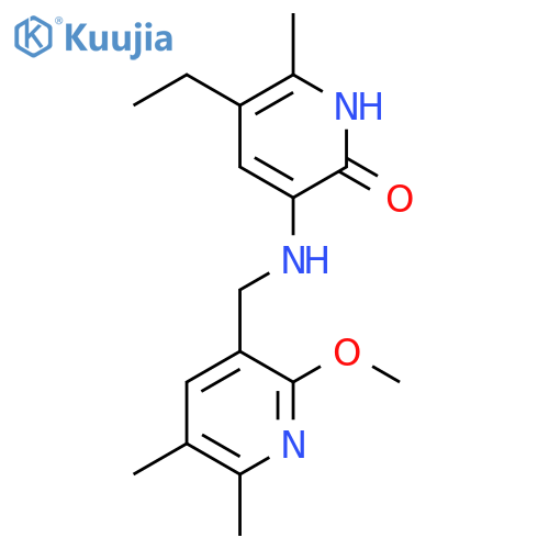 2(1H)-Pyridinone,5-ethyl-3-[[(2-methoxy-5,6-dimethyl-3-pyridinyl)methyl]amino]-6-methyl- structure