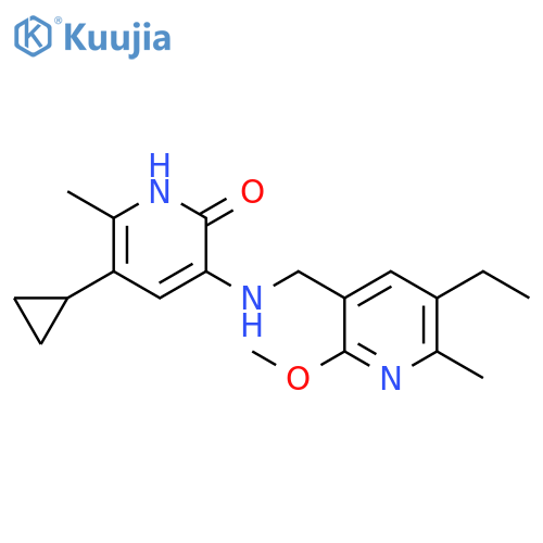 2(1H)-Pyridinone,5-cyclopropyl-3-[[(5-ethyl-2-methoxy-6-methyl-3-pyridinyl)methyl]amino]-6-methyl- structure