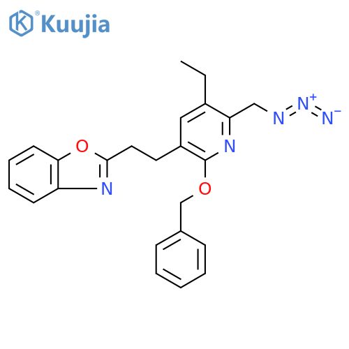 Benzoxazole,2-[2-[6-(azidomethyl)-5-ethyl-2-(phenylmethoxy)-3-pyridinyl]ethyl]- structure