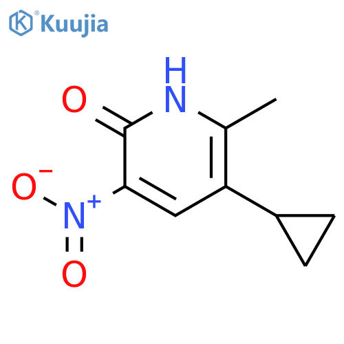 2(1H)-Pyridinone, 5-cyclopropyl-6-methyl-3-nitro- structure