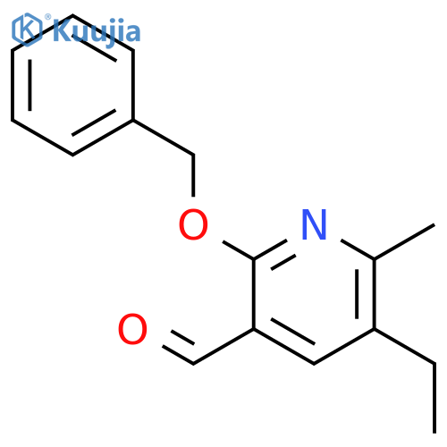 3-Pyridinecarboxaldehyde, 5-ethyl-6-methyl-2-(phenylmethoxy)- structure