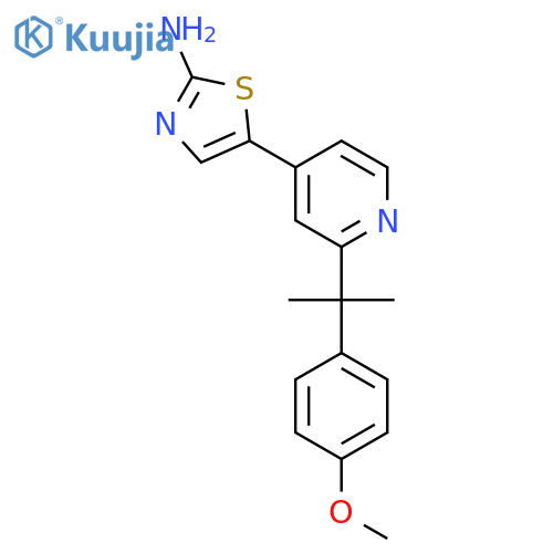 5-(2-(2-(4-Methoxyphenyl)propan-2-yl)pyridin-4-yl)thiazol-2-amine structure