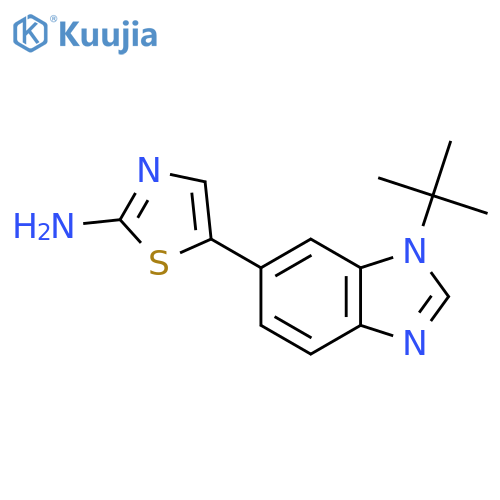 5-(1-Tert-butyl-1H-benzo[d]imidazol-6-yl)thiazol-2-amine structure