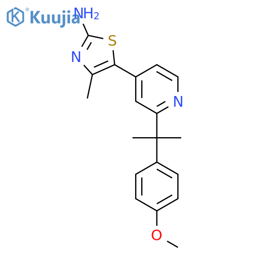 5-(2-(2-(4-Methoxyphenyl)propan-2-yl)pyridin-4-yl)-4-methylthiazol-2-amine structure