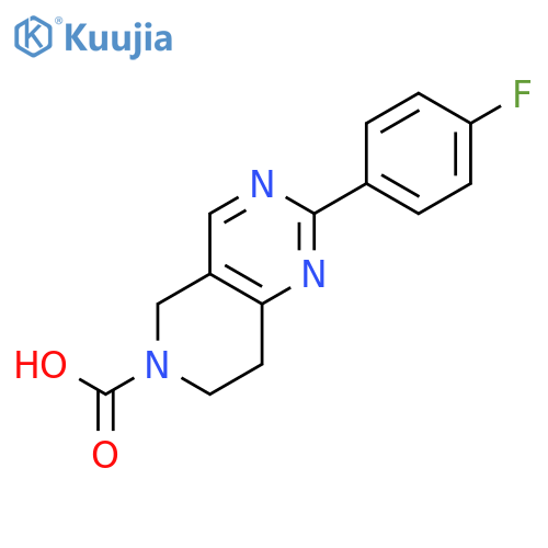 2-(4-Fluoro-phenyl)-7,8-dihydro-5H-pyrido4,3-dpyrimidine-6-carboxylic acid tert-butyl ester structure