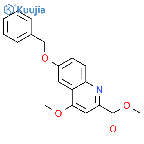 6-benzyloxy-4-methoxy-quinoline-2-carboxylic acid methyl ester structure