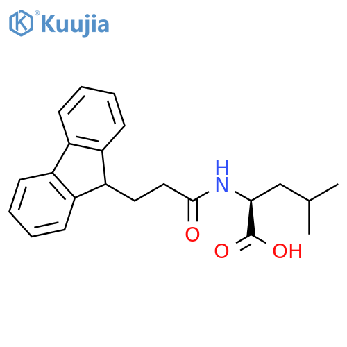 L-Leucine, N-[3-(9H-fluoren-9-yl)-1-oxopropyl]- structure
