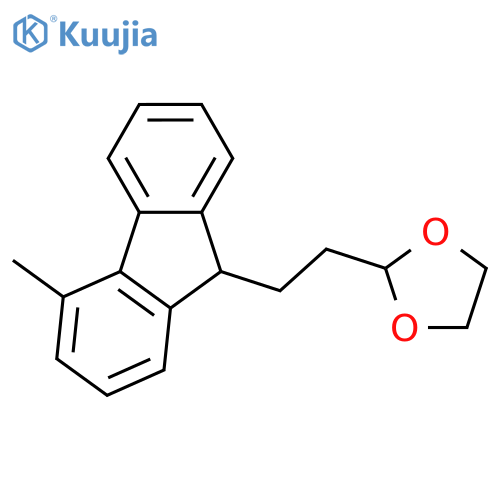 1,3-Dioxolane, 2-[2-(4-methyl-9H-fluoren-9-yl)ethyl]- structure