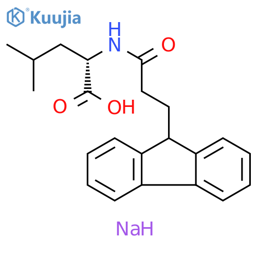 L-Leucine, N-[3-(9H-fluoren-9-yl)-1-oxopropyl]-, monosodium salt (9CI) structure