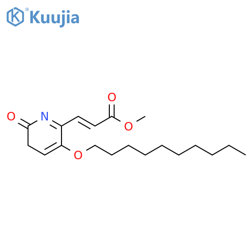2-Propenoic acid, 3-[3-(decyloxy)-5,6-dihydro-6-oxo-2-pyridinyl]-,methyl ester, (E)- structure