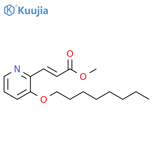2-Propenoic acid, 3-[3-(octyloxy)-2-pyridinyl]-, methyl ester, (E)- structure