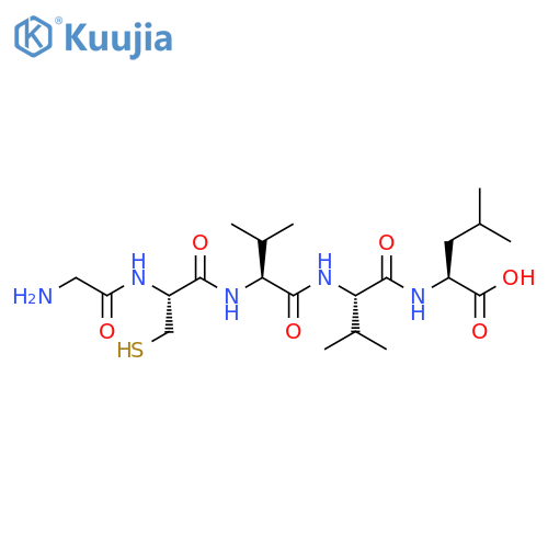 L-Leucine, N-[N-[N-(N-glycyl-L-cysteinyl)-L-valyl]-L-valyl]- structure