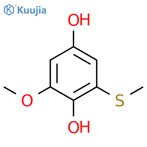 1,4-Benzenediol, 2-methoxy-6-(methylthio)- structure