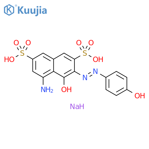 2,7-Naphthalenedisulfonic acid, 5-amino-4-hydroxy-3-[2-(4-hydroxyphenyl)diazenyl]-, sodium salt (1:2) structure