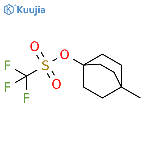 Methanesulfonic acid, trifluoro-, 4-methylbicyclo[2.2.2]oct-1-yl ester structure