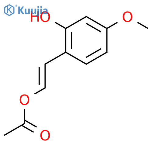Phenol, 2-[2-(acetyloxy)ethenyl]-5-methoxy- structure