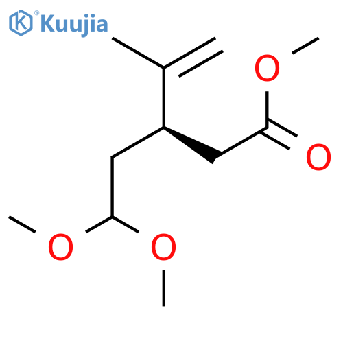 4-Pentenoic acid, 3-(2,2-dimethoxyethyl)-4-methyl-, methyl ester, (R)- structure