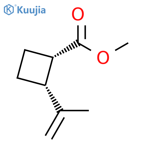 Cyclobutanecarboxylic acid, 2-(1-methylethenyl)-, methyl ester, (1S-cis)- (9CI) structure