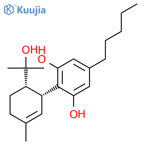 1,3-Benzenediol,2-[6-(1-hydroxy-1-methylethyl)-3-methyl-2-cyclohexen-1-yl]-5-pentyl-, cis- structure