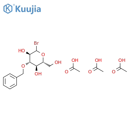 D-Glucopyranosyl bromide, 3-O-(phenylmethyl)-, triacetate structure
