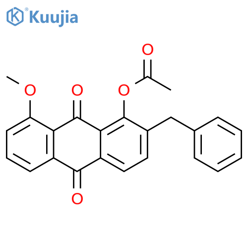 9,10-Anthracenedione, 1-(acetyloxy)-8-methoxy-2-(phenylmethyl)- structure