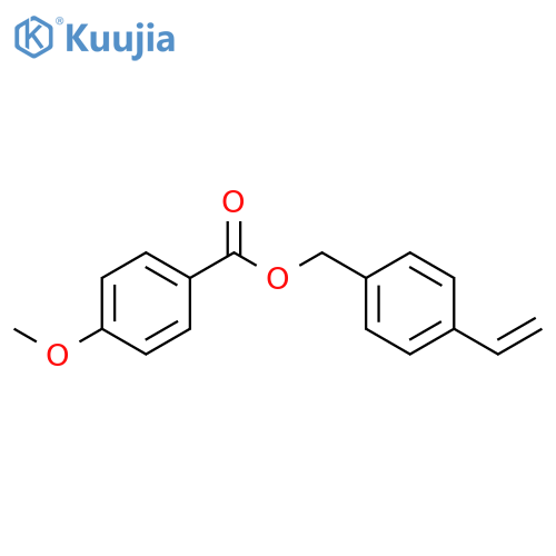 Benzoic acid, 4-methoxy-, (4-ethenylphenyl)methyl ester structure