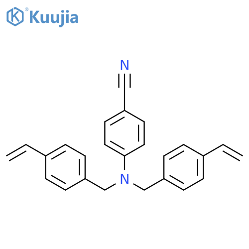 Benzonitrile, 4-[bis[(4-ethenylphenyl)methyl]amino]- structure