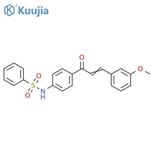 Benzenesulfonamide,N-[4-[3-(3-methoxyphenyl)-1-oxo-2-propenyl]phenyl]- structure