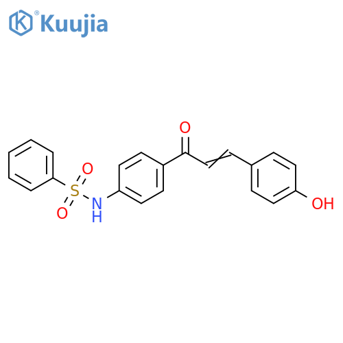 Benzenesulfonamide,N-[4-[3-(4-hydroxyphenyl)-1-oxo-2-propenyl]phenyl]- structure