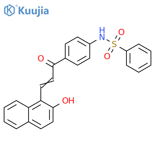Benzenesulfonamide,N-[4-[3-(2-hydroxy-1-naphthalenyl)-1-oxo-2-propenyl]phenyl]- structure