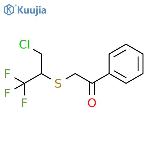 Ethanone, 2-[[1-(chloromethyl)-2,2,2-trifluoroethyl]thio]-1-phenyl- structure