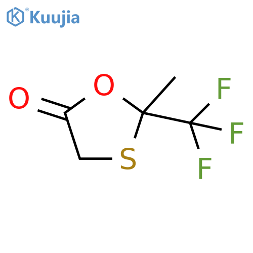1,3-Oxathiolan-5-one, 2-methyl-2-(trifluoromethyl)- structure