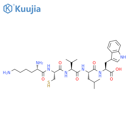 L-Tryptophan, N-[N-[N-(N-L-lysyl-L-cysteinyl)-L-valyl]-L-leucyl]- structure