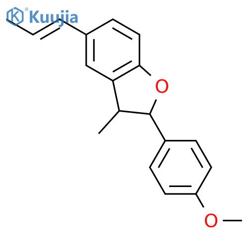 (2R,3R)-2,3-dihydro-2-(4-methoxyphenyl)-3-methyl-5-(E)-propenylbenzofuran structure