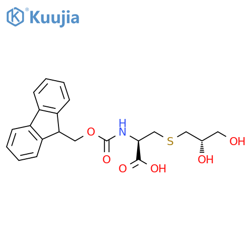 L-Cysteine,S-(2,3-dihydroxypropyl)-N-[(9H-fluoren-9-ylmethoxy)carbonyl]-, (S)- structure