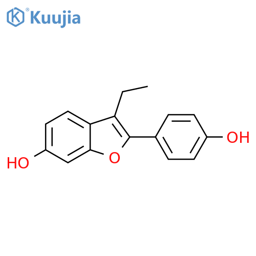 6-Benzofuranol, 3-ethyl-2-(4-hydroxyphenyl)- structure