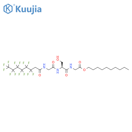 Glycine, N-[N-[N-(3,3,4,4,5,5,6,6,7,7,8,8,8-tridecafluoro-1-oxooctyl)glycyl]-L-seryl]-, decyl ester (9CI) structure